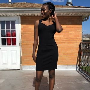 Xoxo Little Black Dress with Back Slit